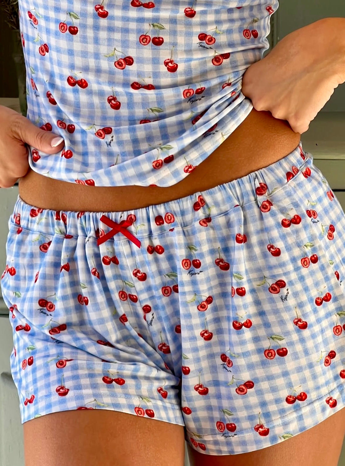 Cherry Gingham set🍒